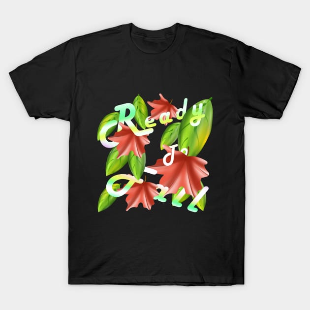 Ready to fall leaves, gradient color T-Shirt by AdishPr